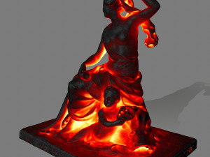 lava statue 3D मॉडल