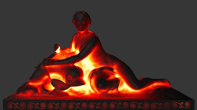 lava statue 3D Model .c4d .max .obj .3ds .fbx .stl .blend 
