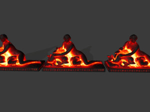 lava statue 3D मॉडल