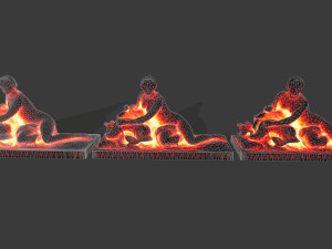 lava statue 3D मॉडल