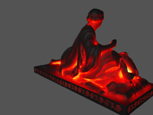 lava statue 3D मॉडल