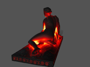 lava statue 3D मॉडल