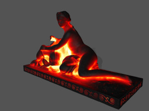 lava statue 3D मॉडल