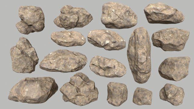 desert rocks 3D मॉडल .c4d .max .obj .3ds .fbx .stl .blend 