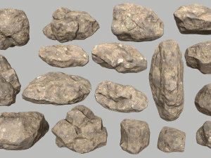 rochas do deserto Modelo 3D