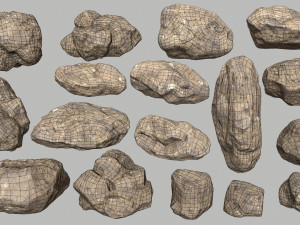 desert rocks 3D मॉडल