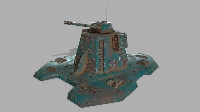 missile turret 3D Model .c4d .max .obj .3ds .fbx .stl .blend 