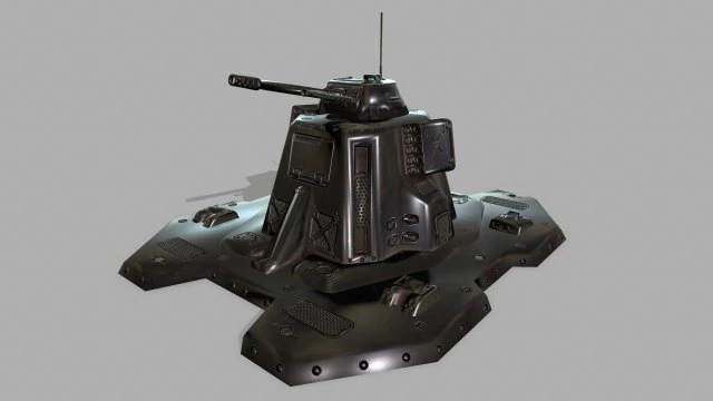 missile turret 3D Model .c4d .max .obj .3ds .fbx .stl .blend 