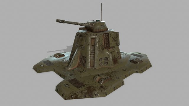 missile turret 3D Модель .c4d .max .obj .3ds .fbx .stl .blend 