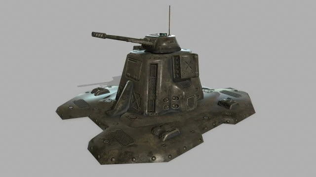 missile turret 3D Model .c4d .max .obj .3ds .fbx .stl .blend 