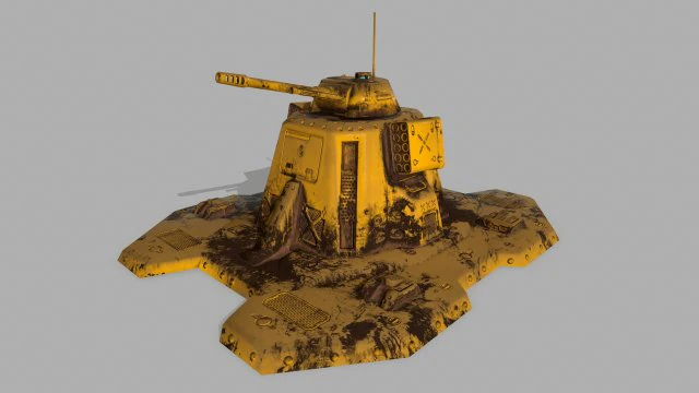 missile turret 3D Model .c4d .max .obj .3ds .fbx .stl .blend