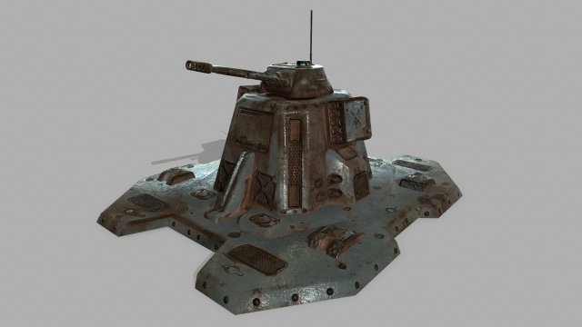 missile turret 3D मॉडल .c4d .max .obj .3ds .fbx .stl .blend 
