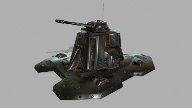 missile turret 3D Model .c4d .max .obj .3ds .fbx .stl .blend
