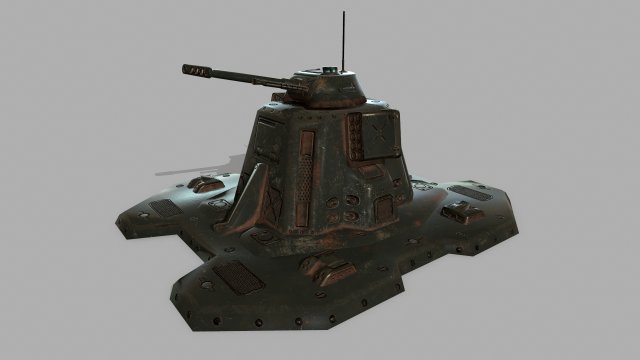 missile turret 3D Model .c4d .max .obj .3ds .fbx .stl .blend 