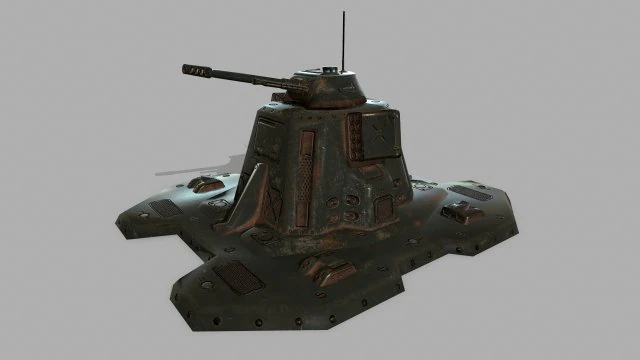missile turret 3D Model .c4d .max .obj .3ds .fbx .stl .blend 