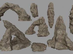 rochas do deserto Modelo 3D