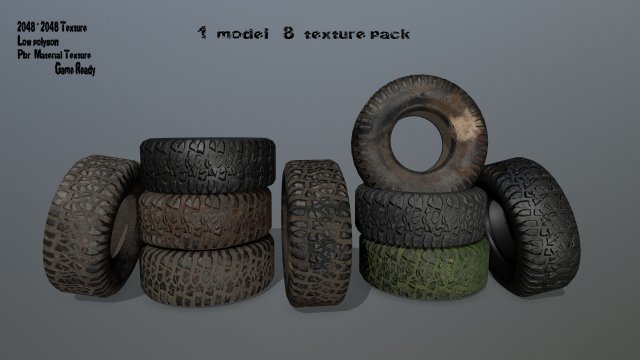 tire4 3D Модель .c4d .max .obj .3ds .fbx .stl .blend 