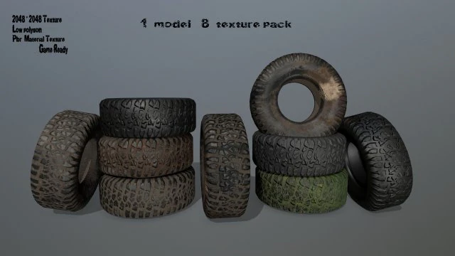 tire4 3D Model .c4d .max .obj .3ds .fbx .stl .blend 