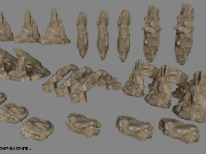 rocks set 3D Model