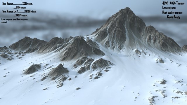 snowmountain 3D Model .c4d .max .obj .3ds .fbx .stl .blend 
