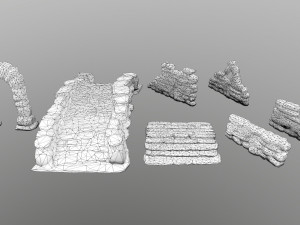 ruin set Modelo 3D