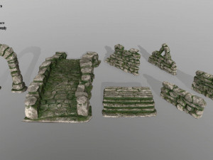 ruin set Modello 3D