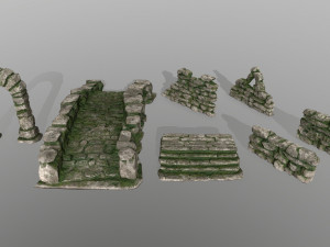 ruin set 3D Модель