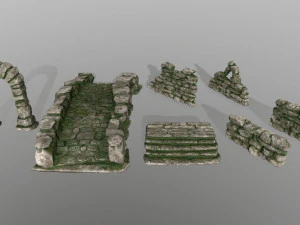 ruin set 3D Model