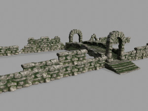 ruin set 3D Модель