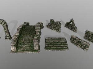 ruin set 3D Модель