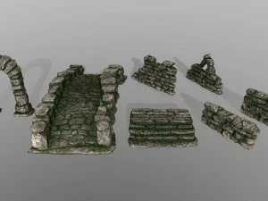 ruin set 3D Model