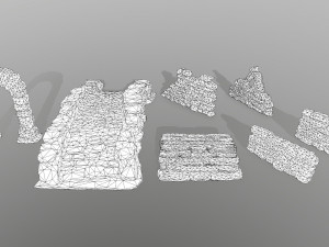 ruin set 3D Модель