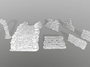 ruin set 3D Model