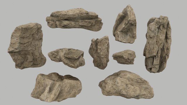 sea rocks 3D Model .c4d .max .obj .3ds .fbx .stl .blend