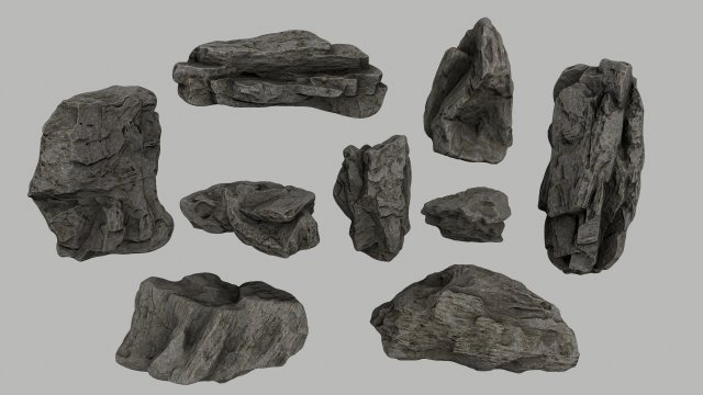 cliff rocks Modelo 3D .c4d .max .obj .3ds .fbx .stl .blend 
