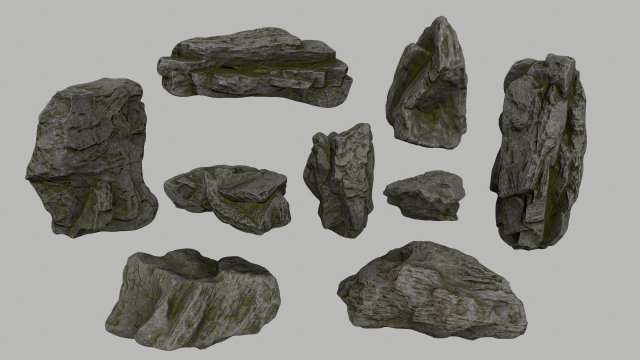 forest rocks Modello 3D .c4d .max .obj .3ds .fbx .stl .blend 