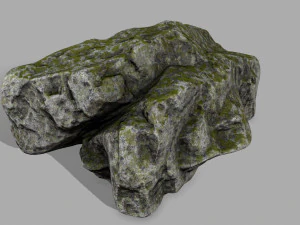 rocas cubiertas de musgo Modelo 3D