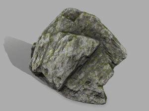 rocas cubiertas de musgo Modelo 3D