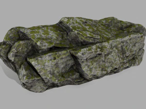 rocas cubiertas de musgo Modelo 3D