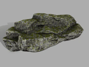 rocas cubiertas de musgo Modelo 3D