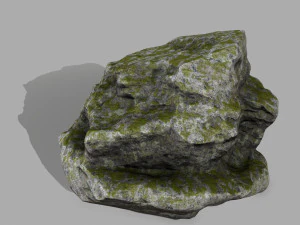 rocas cubiertas de musgo Modelo 3D
