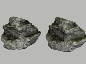 mossy rocks Modèle 3D