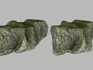 mossy rocks Modèle 3D
