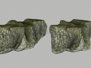 rocas cubiertas de musgo Modelo 3D