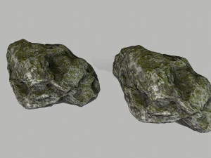 rocas cubiertas de musgo Modelo 3D