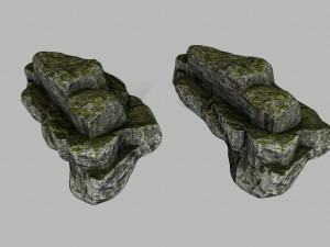 mossy rocks Modèle 3D