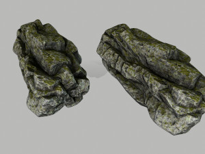 mossy rocks Modèle 3D