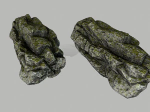 rocas cubiertas de musgo Modelo 3D