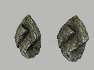 rocas cubiertas de musgo Modelo 3D