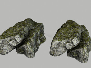 mossy rocks Modèle 3D